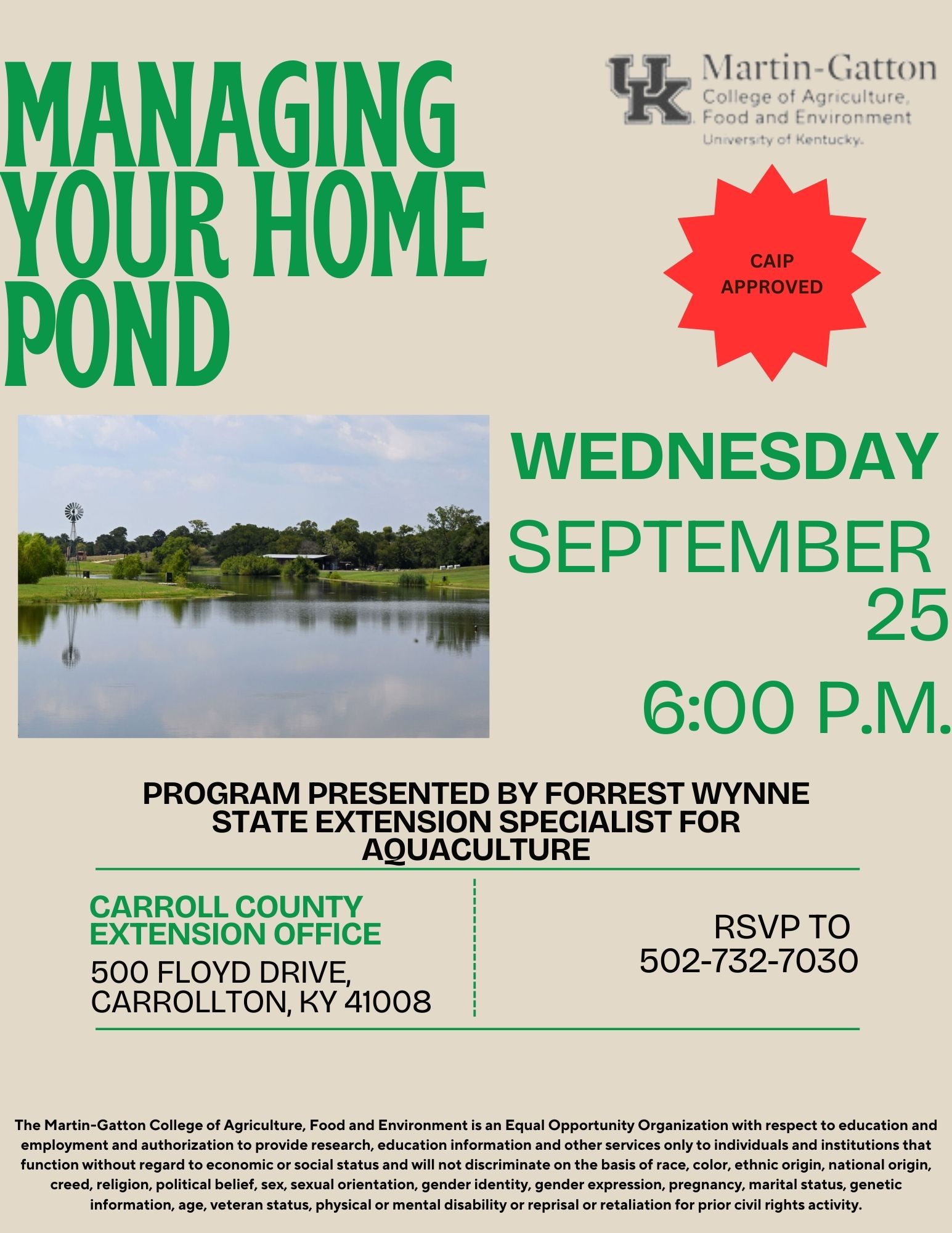 Pond program 2024