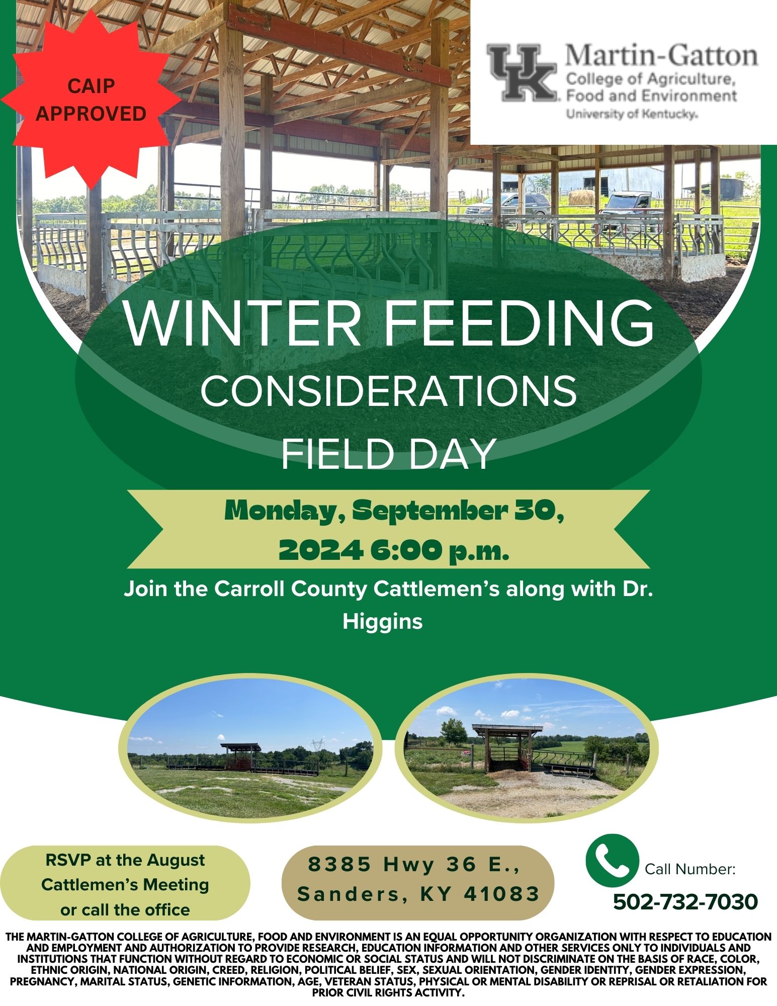 Winter Feeding Considerations Field Day